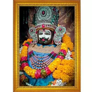 Khatu Shyam Ji | Shyam Baba | Hare Ka Sahara Baba Shyam Hamara Photo Frame Wall Painting For Home Decoration And Gifting-8x10 inch 8X10 INCH