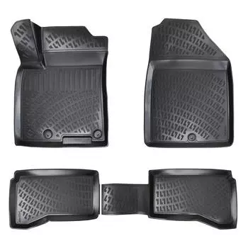 Kia Niro (2017-2022) High-Quality and Durable Rubber Car Floor Mats - Odorless, Non-Slip, Long-Lasting