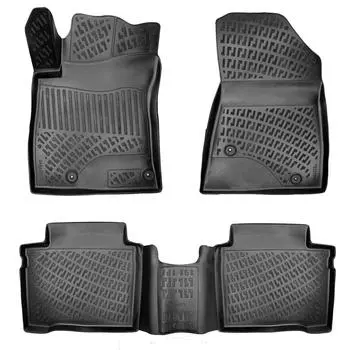 Kia Niro (After 2022) High-Quality and Durable Rubber Car Floor Mats - Odorless, Non-Slip, Long-Lasting