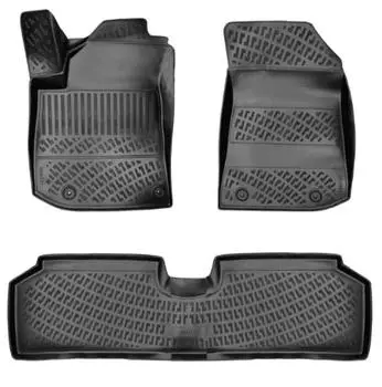 Kia Niro Electric (After 2022) High-Quality and Durable Rubber Car Floor Mats - Odorless, Non-Slip, Long-Lasting