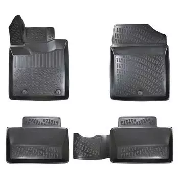 Киа Пиканто (2003-2010 гг.) Высококачественные и прочные резиновые автомобильные коврики — без запаха, нескользящие, долговечные.