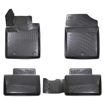 Киа Пиканто (После 2017 года) Высококачественные и прочные резиновые автомобильные коврики — без запаха, нескользящие, долговечные.