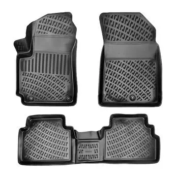 Киа Соул (После 2020 года) Высококачественные и прочные резиновые автомобильные коврики — без запаха, нескользящие, долговечные.