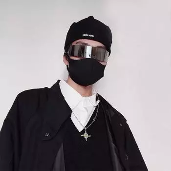 Киберпанк Будущее Технологии Очки Sci-Fi Светонепроницаемые Солнцезащитные Очки Led Танцы Мужской Douyin Женский Бар красный