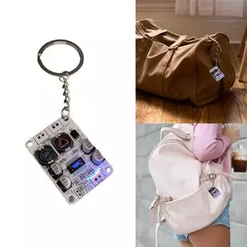 Киберпанк школьный рюкзак брелок кулон киберпанк металл крутая печатная плата брелок для мальчиков девочек торговый автомат красный