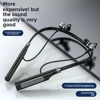 Киберспортивные игровые наушники с шейным креплением Bluetooth, голосовое разрешение, низкая задержка, активное шумоподавление, сверхдолгий срок службы, крепление на шее чёрный