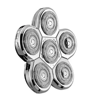 Kibiy Skin Head Shaver Replacement Blades Replacement 6 Blade Head Shaver for Model Electric Razor Shaver Easy Installation MS-672 (Silver) серебряный