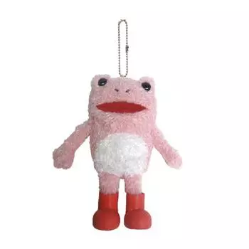 Kickle Mascot Plush Toy Mascot with Ball Chain Frog Height 10cm Pink