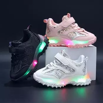 Kid Shoes Spring Autumn Breathable Child Sneakers LDE Light Shoes Anti Slip Children Light Shoe Kid Casual Shoe Girl Sneaker 21insole13.3cm белый