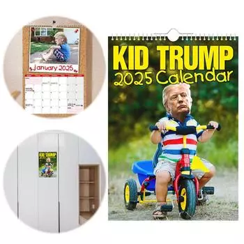 Kid Trump/Donald Trump Calendar Hangable Monthly Wall Calendar 12 Monthly Calendar Planner Wall Calendar for Home Or Office