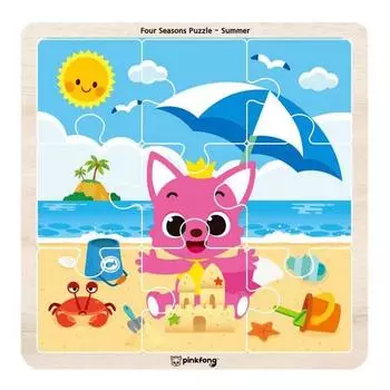 Kid Zone Pinkfong Four Seasons Puzzle Summer, 1 шт., 9 деталей, популярные корейские игрушки