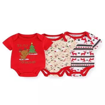 Kiddiezoom/комбинезон из 3 предметов для мальчиков и девочек, детские боди с короткими рукавами, мягкая хлопковая одежда для малышей 0-12 месяцев, боди с героями мультфильмов для новорожденных, одежда 3M