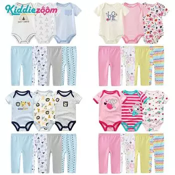 Kiddiezoom новые комплекты детской одежды из двух предметов, однотонные детские боди без рукавов из 100% хлопка нейтрального цвета 3M
