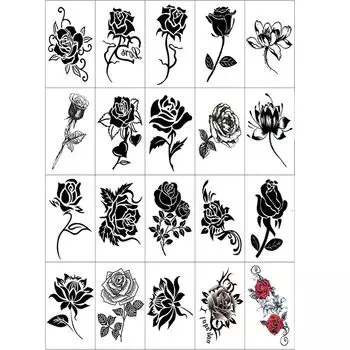 Kids 3D Butterfly Body Art Stickers Women Tattoo Decals Flowers Temporary Tattoo Fake Tattoo 20pcs small size-02