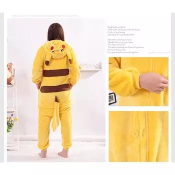 Kids Adult Unisex Kigurumi Pajamas Onesie1 Cosplay Costume Animal Sleepwear S,PIKACHU