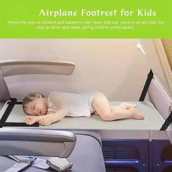 Kids Airplane Footrest Toddler Bed Airplane Seat Extender Leg Rest for Kids Portable Travel Baby Airplane Bed Foot Rest Hammock розовый