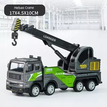 Kids Alloy Engineering Vehicle Suit Excavator Educational Toys for Boys 2-4 Years Old 6 Crane Roller Mixer Truck Alloy Crane