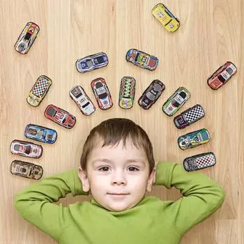 Детские игрушки из сплава, игрушечные машинки с инерционным механизмом, мини-город, мультяшная гоночная машина, модель литого автомобиля для мальчиков и девочек, подарок на день рождения, Рождество, сумка