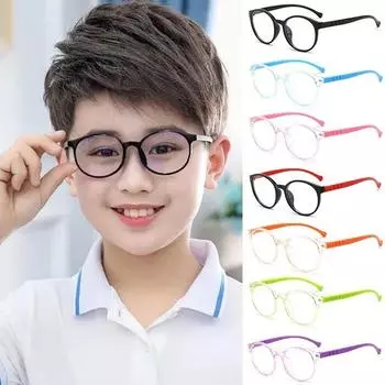 Kids Anti-Blue Glasses Anti Radiation Eyeglass Anti Rad Glasses for Kids Against Blue Light Eyeglasses Replaceable Lens фиолетовый