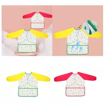 Детский фартук для рисования, детский халат для рисования, кухня, кулинария, водонепроницаемый, художественные классы рисования для детей 5-8 лет 3