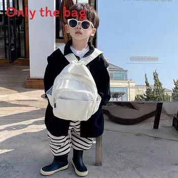 Kids Backpack Minimalist With Polyester Texture And Solid Color Design Daily For