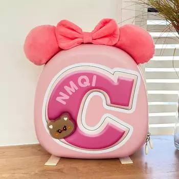 Kids Bag School 3d Plush Bow Ears Design With Cute Kindergarten For