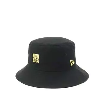 Kids Bucket Hat Handwritten Logo Black KIDS BUCKET SQ LOGO BLK [New Era] S/M
