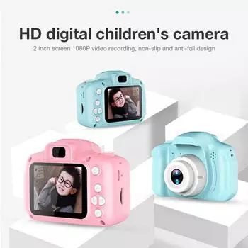 Kids Camera Digital Mini Camera Take Pictures Video Camera Toys Mini Cam Color Display Children Birthday Gift Kids Toys for Kids зелёный