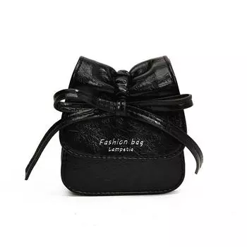 Kids Chain Crossbody Bag With Featuring A Pleated Bow And Letter Print Design