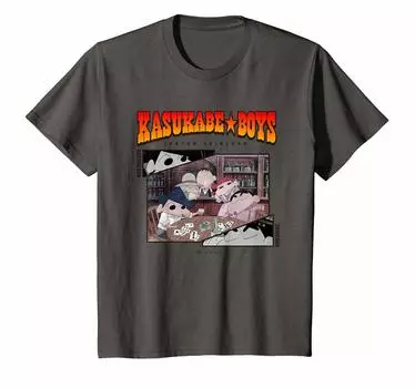 Kids Crayon Calling the Kasukabe Boys of the Sunset [Movie] Shin-chan Storm! T-shirt серый