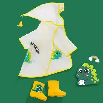 Kids Cute Raincoat Boys and Girls Toddlers Cartoon Waterproof Poncho Students Kids XXS