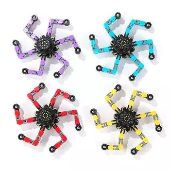 Дети деформированный Fidget Spinner цепь игрушки для детей сопротивление ручной спиннер вентиляционные игрушки для взрослых подарок фиолетовый
