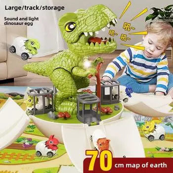 Kids Dinosaur Egg Educational Toy Car - Tyrannosaurus Rex Model for Boys Aged 3-6
