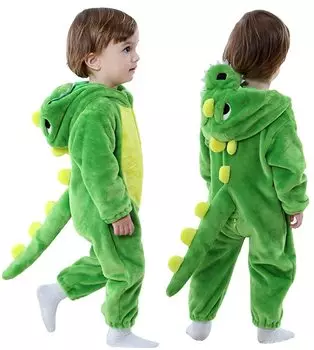 Kids Dinosaur Winter Room Baby Commemorative Green 100 [LOLANTA] Kigurumi, Baby, Halloween, Christmas, Costume, Children s Costume, Clothes, Wear,