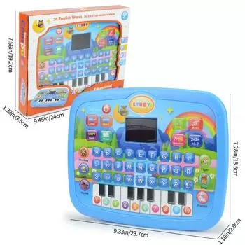 Kids’ Education Tablet Toy, Age 3+ Literacy Math Music Learning, Doubles as Electronic Keyboard, Birthday Christmas Gift
