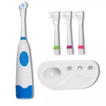 Детская электрическая зубная щетка вращающаяся зубная щетка на батарейках электронный пылезащитный чехол чистка цвет случайный