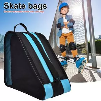 Kids Figure Skating Bag Single Shoulder/Handheld Thicken Roller Skating Bag Inline Skates Bag Roller Skate Accessories for Kids чёрный
