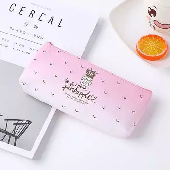 Kids Gifts School Supplies Waterproof Storage Bag Pu Pencil Case Pineapple Pencil Bag Pen Bag 03