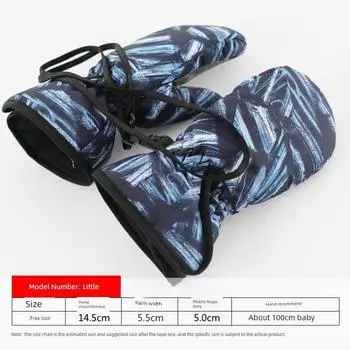 Kids Gloves Girl Mittens Winter Thicken Thermal Cold-Proof Windproof Cute Baby Child Outdoor Keep Warm Gloves Fashion color All yards