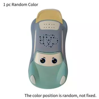 Kids Interactive Music,Projection Phone Toy with Cartoon Car Design Multi Functional Learning Educational Gift for Toddlers, Christmas Halloween синий