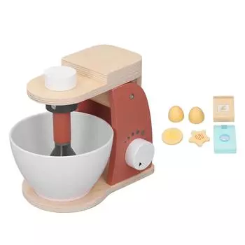Kids Mixer Pretend Toy Wooden Simulated Blender Play Kitchen Appliance for Girls Boys
