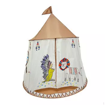 Детская игровая палатка складной домик-вигвам 45.67inchx45.67inchx48.43inch для детей lion