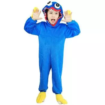 Kids Playtime Poppy Huggy Wuggy Pajamas Cosplay Costume Bodysuit Nightclothes S