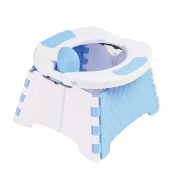 Kids Portable Portable Simple Comes with 20 Deodorizing Disaster Light Blue Toilet, Potty, Foldable, Toilet, Toilet, Bags, Outdoor, Use, светло-синий
