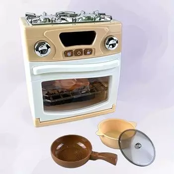 Kids Pretend Play Kitchen Set Includes Oven, Frying Pan, Lid, Soup Pot,Griddle,Roasting Chicken Stove Fun Cooking Toy for Kids Ages 3+,Kids Cooking 1 Set