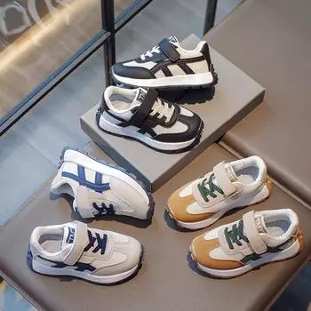 Kids Shoes Running Girls Boys School Spring Casual Sports breathable non slip Sneakers Basketball toddler boy shoes tnis 23 чёрный