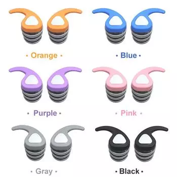 Kids Sleeping Earplugs Waterproof Silicone Anti-Noise Ear Plugs Reusable Sound Blocking Earplugs for Pool Bath Showering Surfing серый
