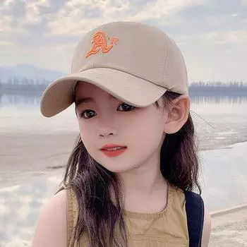 Kids Sun Hat for Boys and Girls 2025 New Easiest for Match Girl Peaked Cap Sun-Proof Baseball Cap Sun Hat Khaki All yards