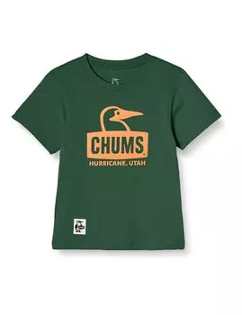 Kids Tops Booby Face Dark Green KS [Chums] Kid s T-Shirt темно-зеленого