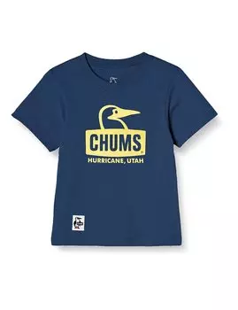 Kids Tops Booby Face Navy x Yellow KM [Chums] Kid s T-Shirt